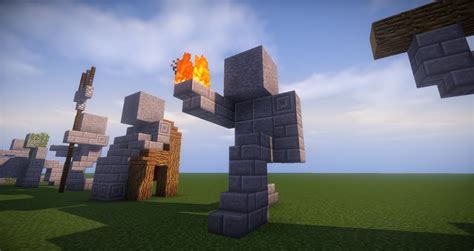 statue minecraft|easy to build minecraft statues.